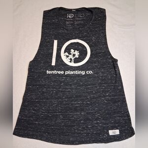 Tentree Charcoal Tank Top with White Logo